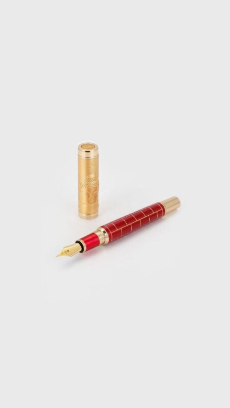 Golden and Red Antique Pen