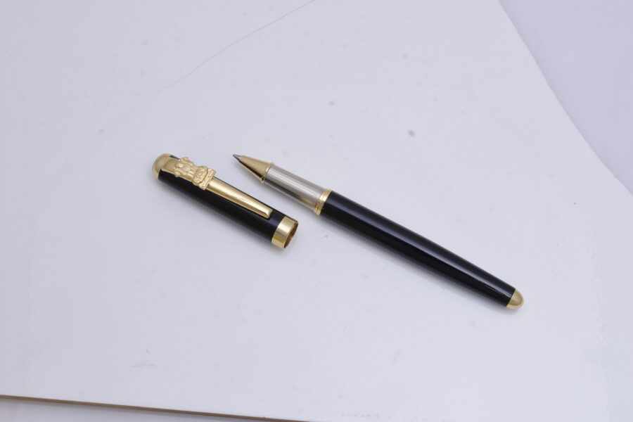 Ashoka Emblem Black & Gold Executive Pen - Image 3