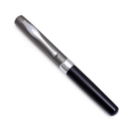 Sophisticated Black and Gunmetal Rollerball Pen
