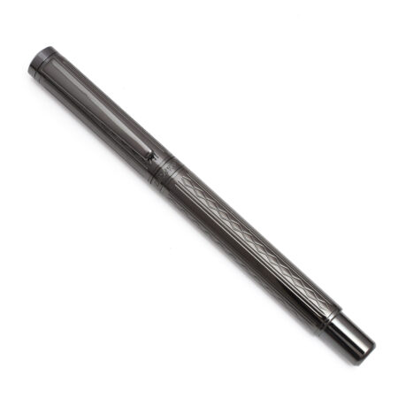 Dark Grey Textured Pen with Gold Tip