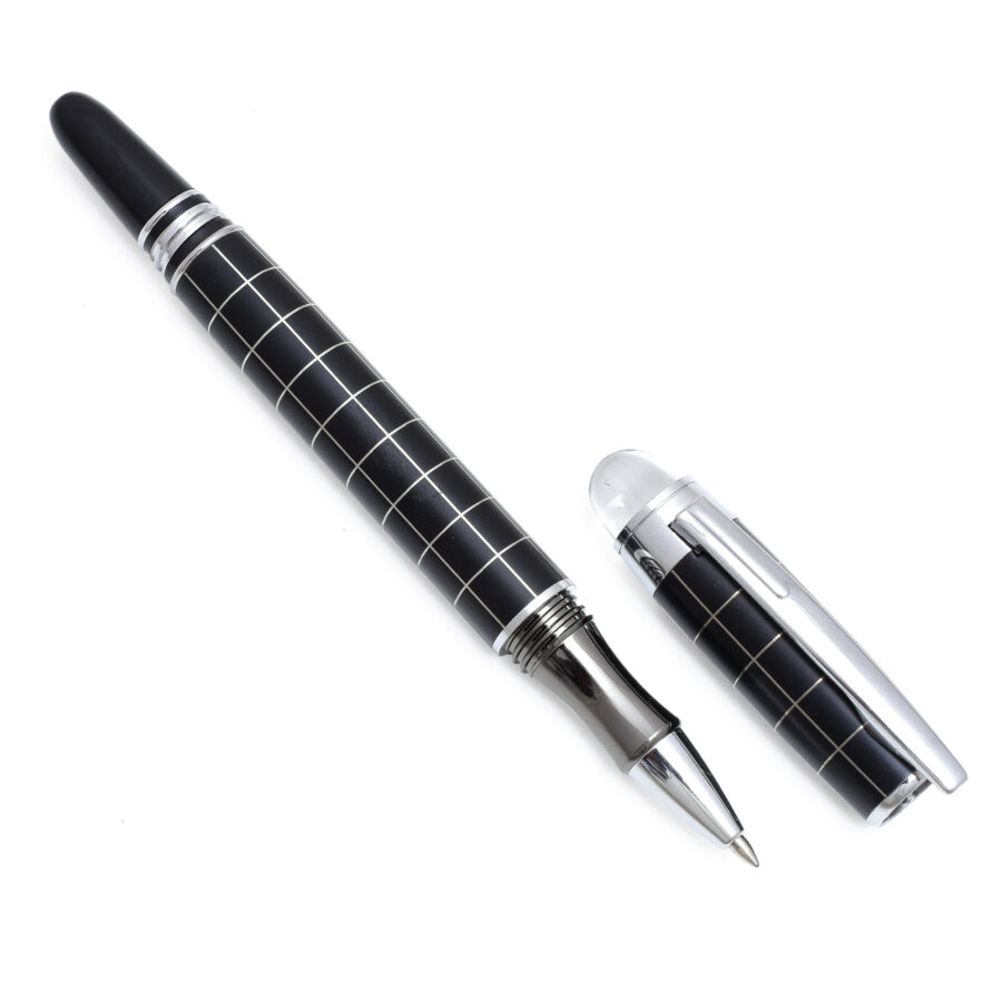 Silver Grid Executive Roller Ball Pen - Image 2