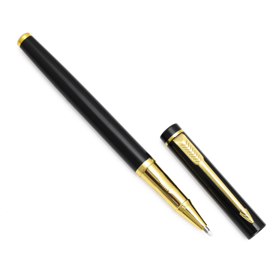 Classic Black and Gold Rollerball Pen - Image 2