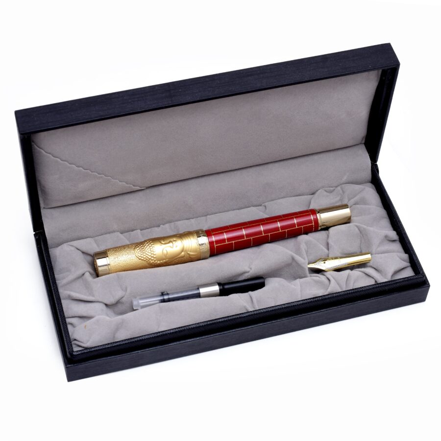 Red Golden Fountain Pen - Image 2